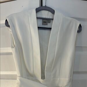 ASOS white jumpsuit with Plunge Neckline